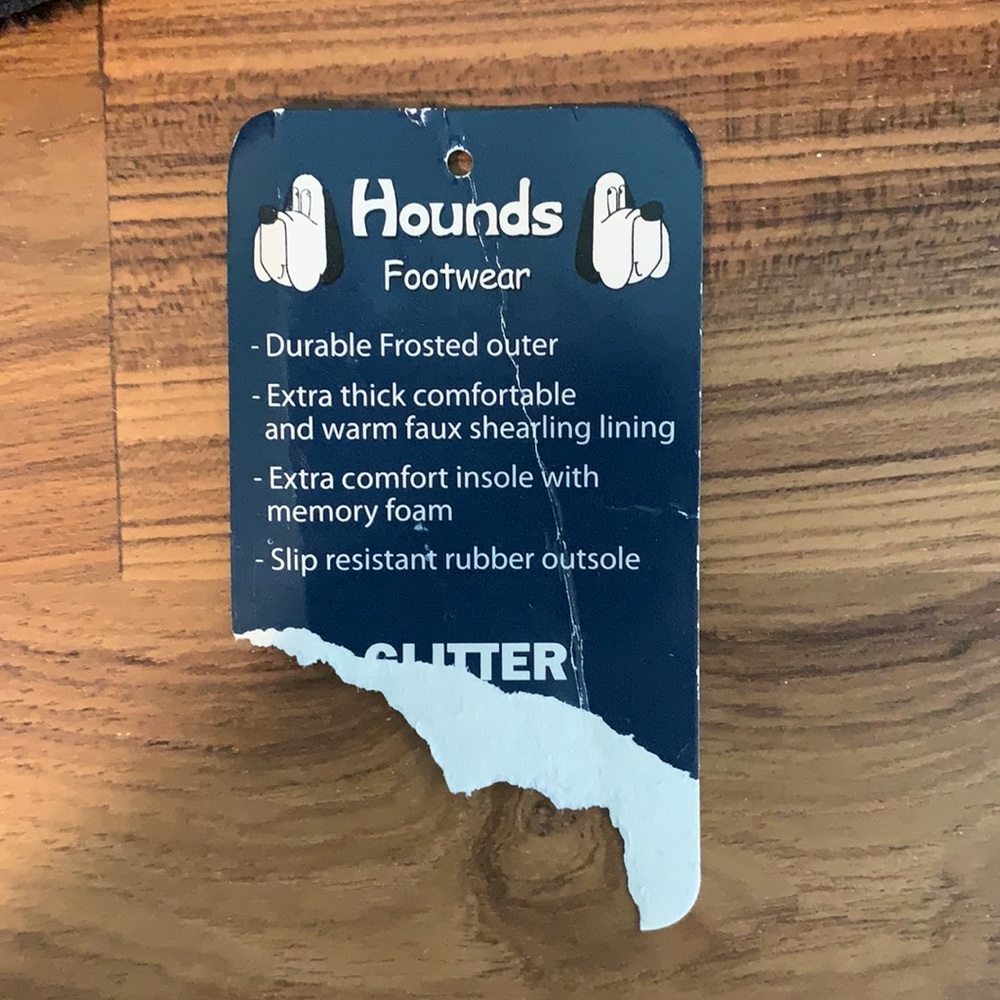 New Hounds Black Glitter Scuff Slippers Size 9/10 - Picture 4 of 7
